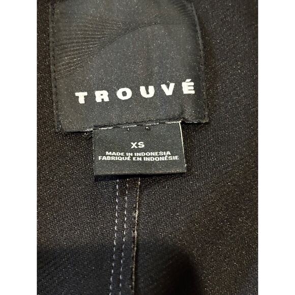 Trouve womens Gray Long Vest Pockets Sz XS statement academia career manly - Picture 2 of 8